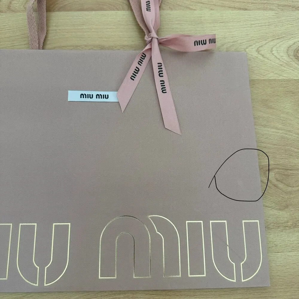 Miu Miu Paper Shopping Bag - pink medium, 13.5